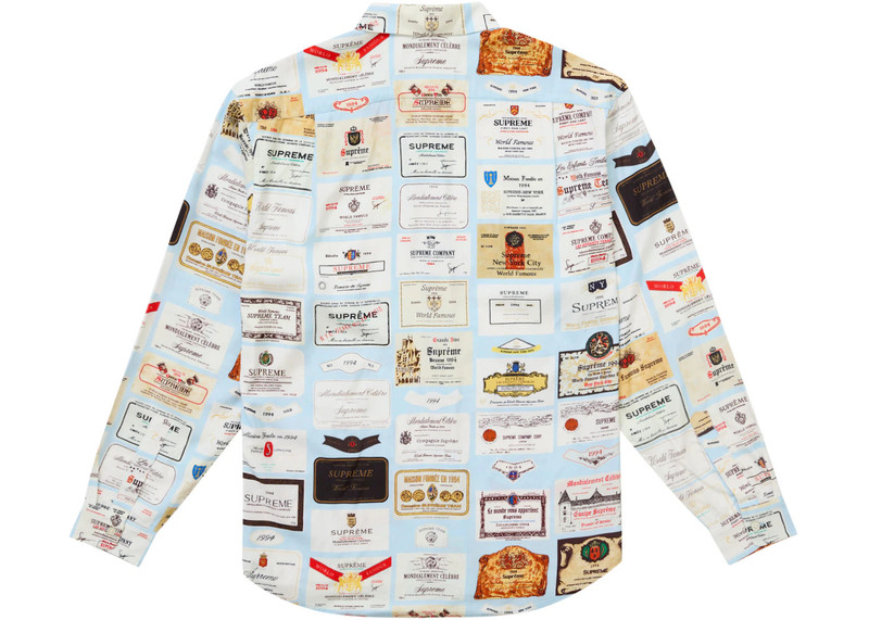 Supreme Supreme Label Shirt Light Blue outlook