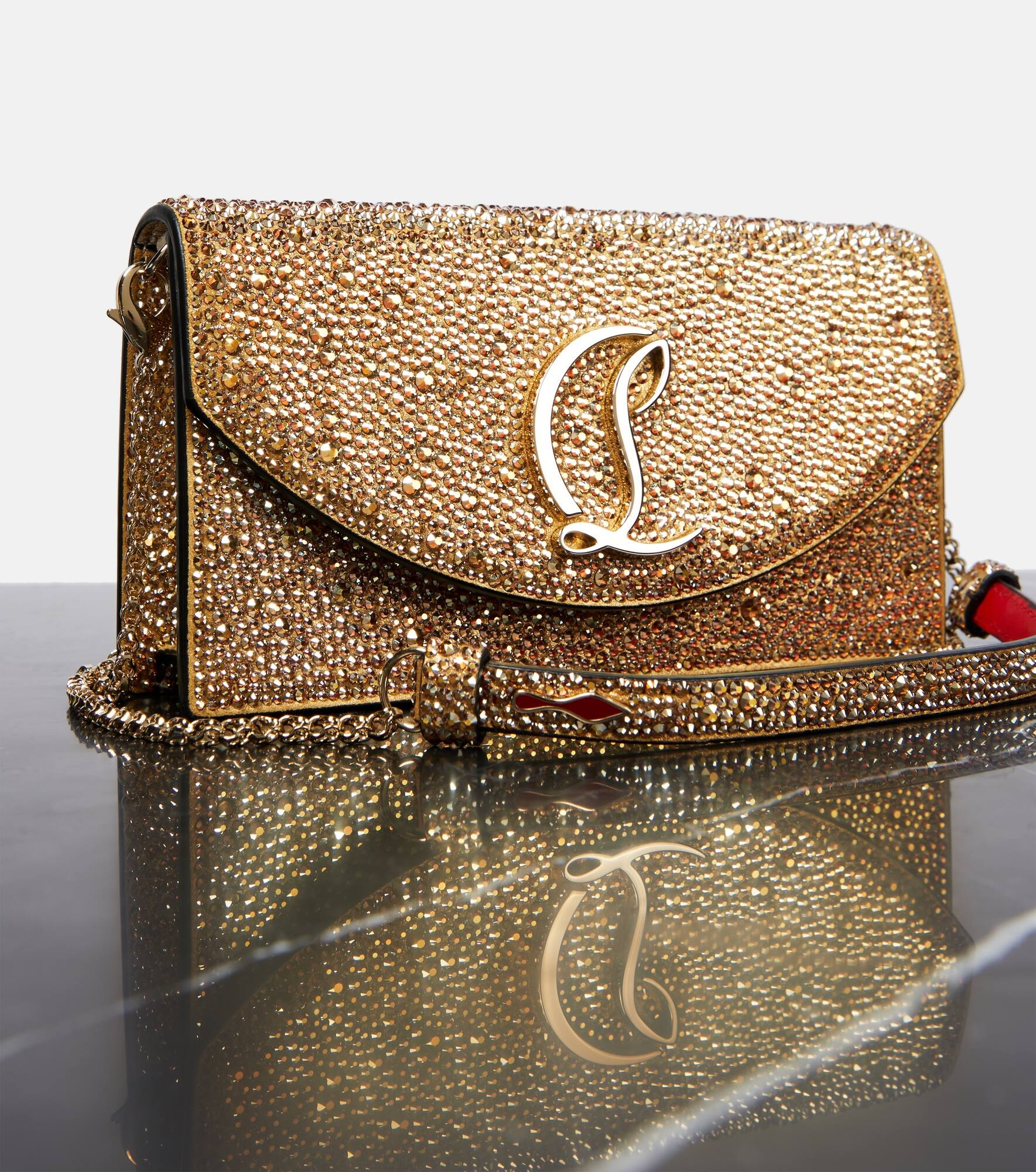 Loubi54 metallic leather shoulder bag - 6
