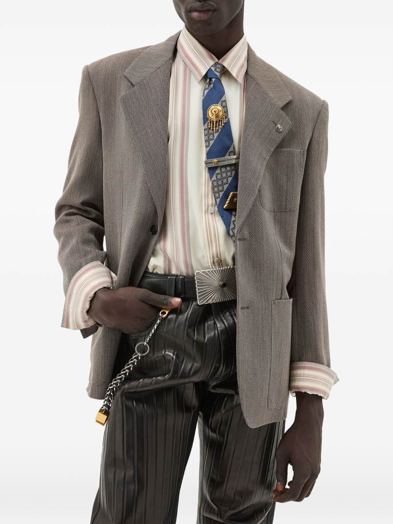 herringbone wool crêpe blazer 3