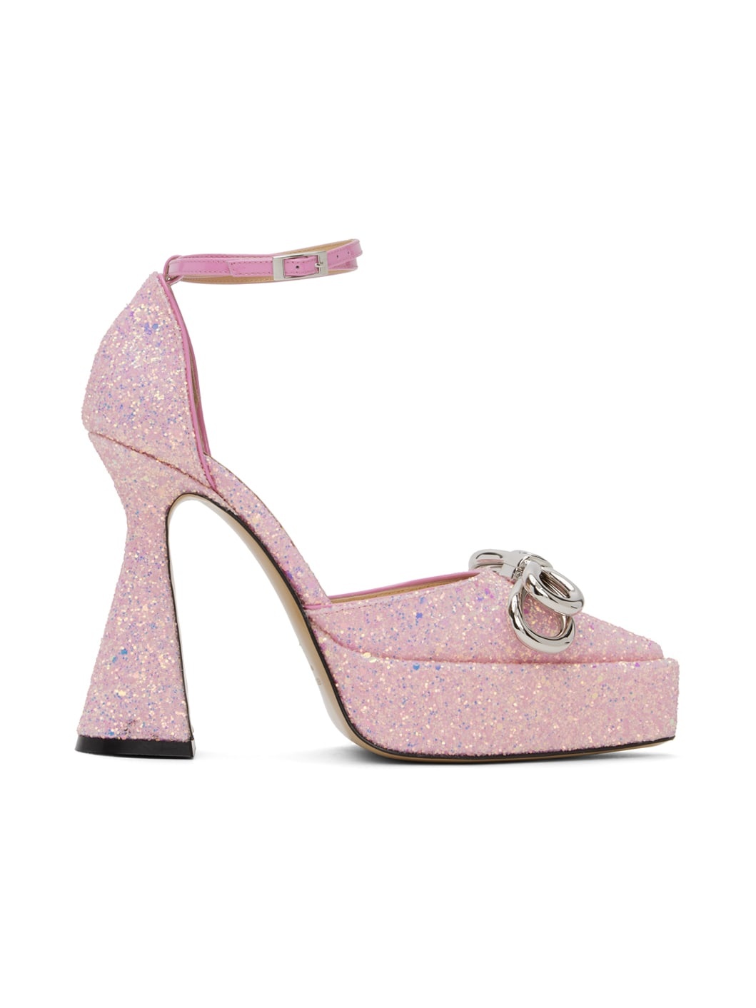 Pink Double Bow Platform Heels - 1