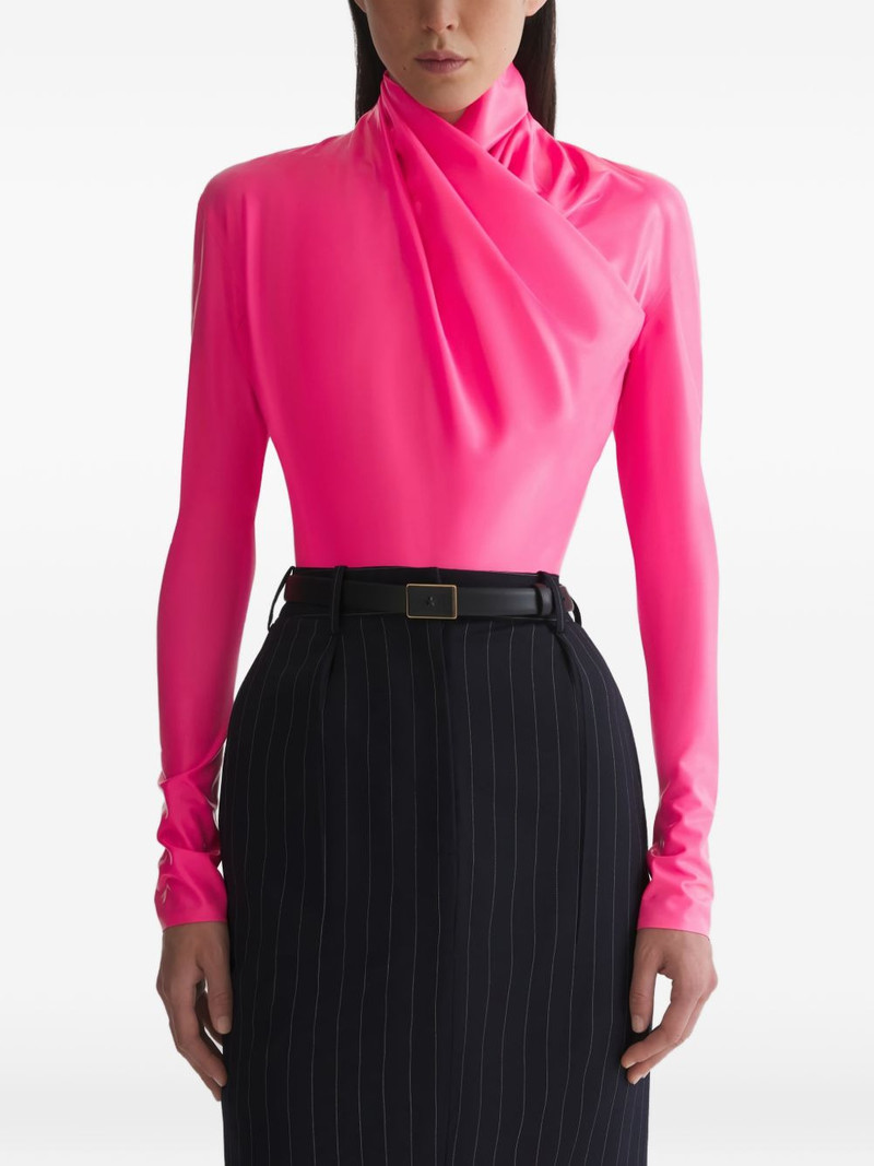 draped long-sleeve top 1