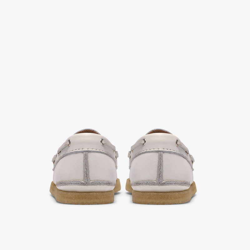 Godney Boat White Grain Leather 5