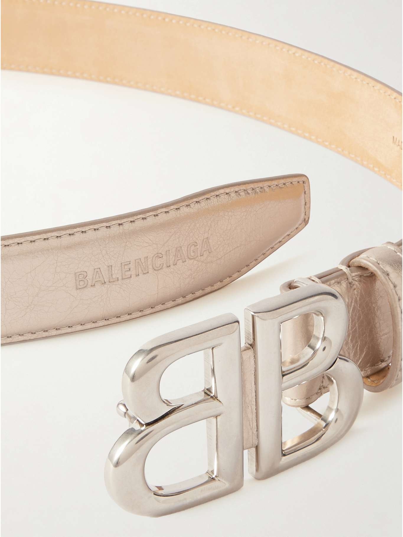 Monaco metallic leather belt - 3