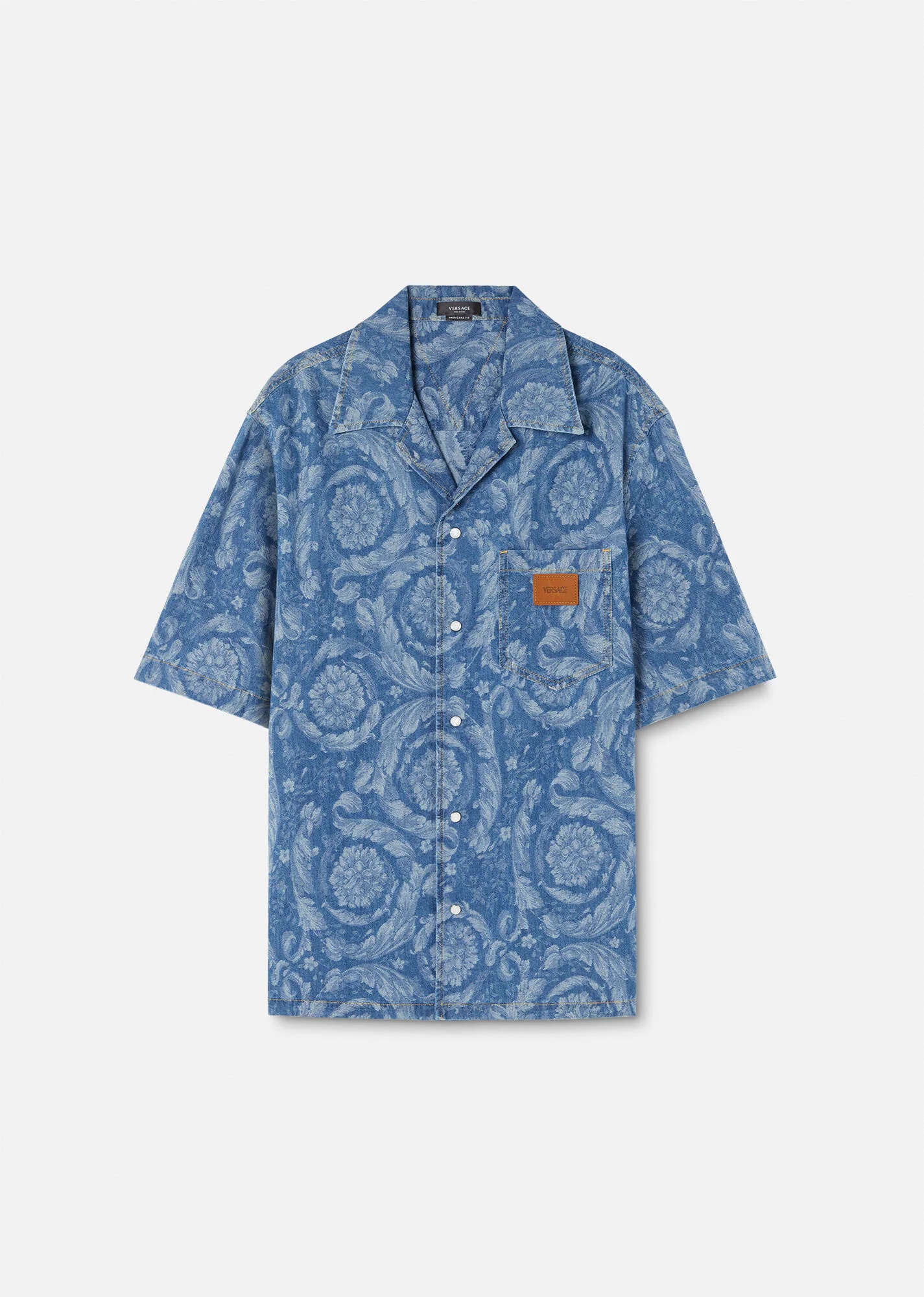Barocco Silhouette Denim Shirt - 1