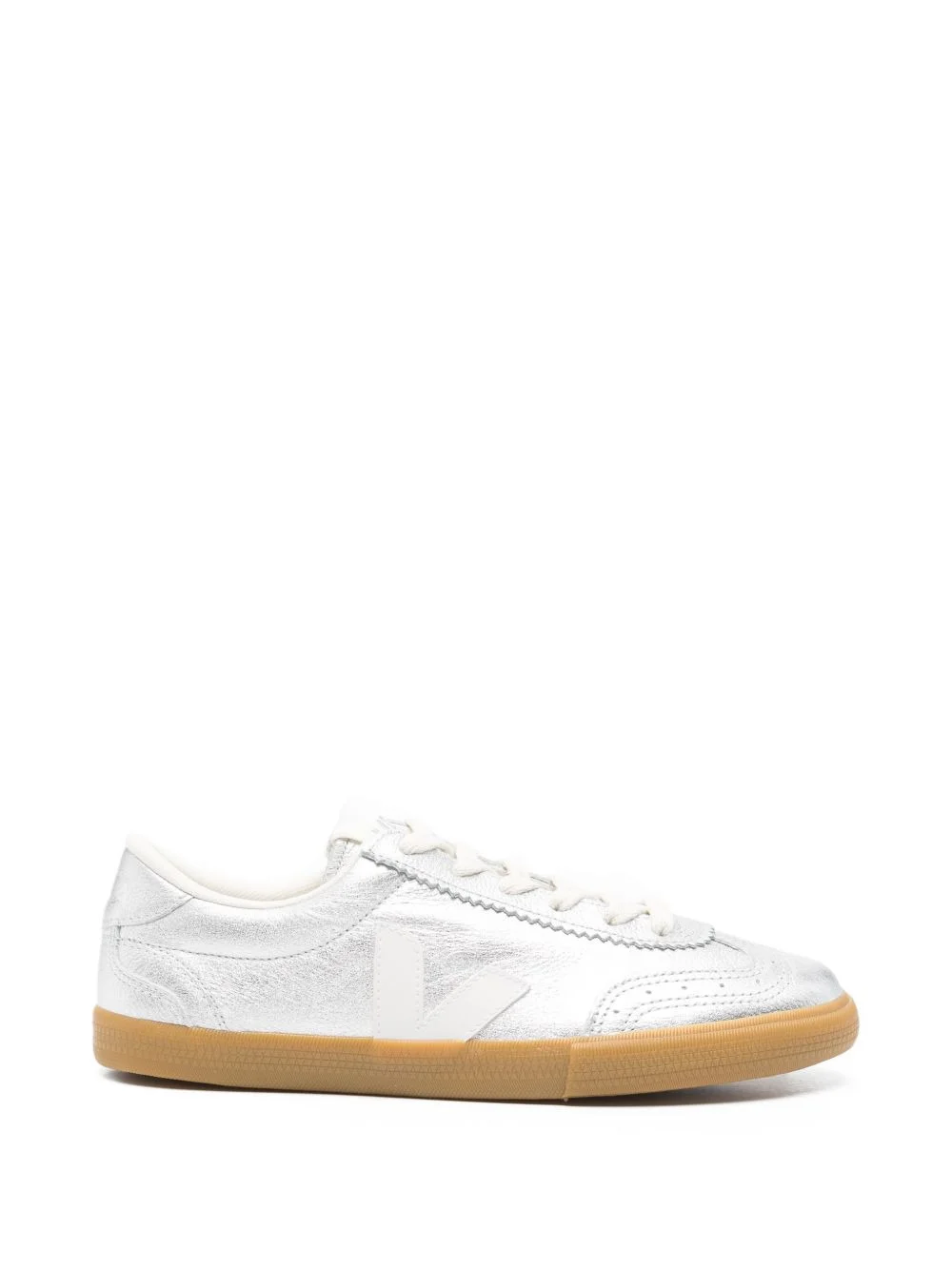 panelled lace-up sneakers - 1