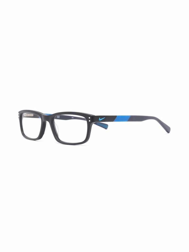 Nike polished rectangle-frame glasses outlook