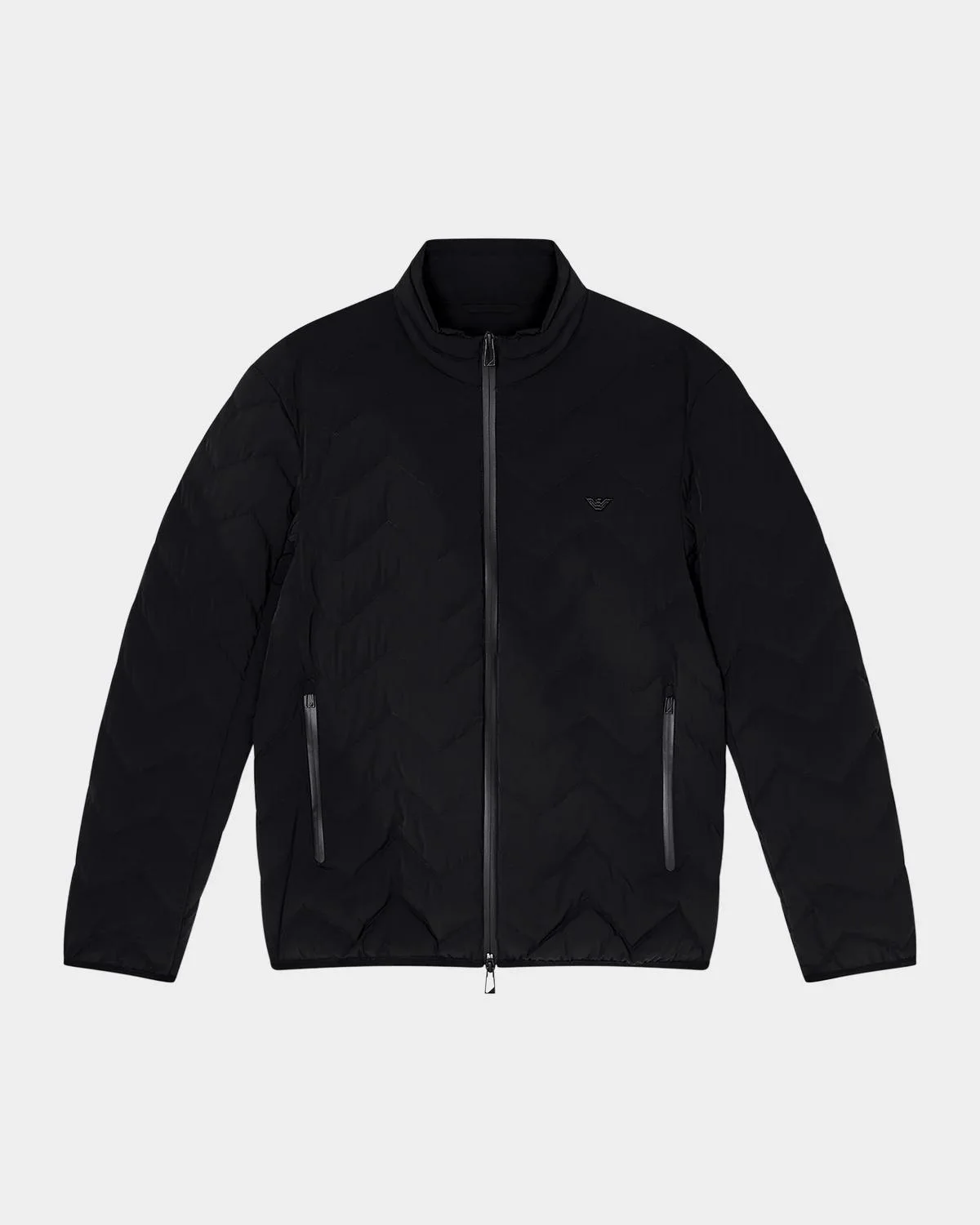 Men's Down Chevron-Quilted Nylon Jacket - 1