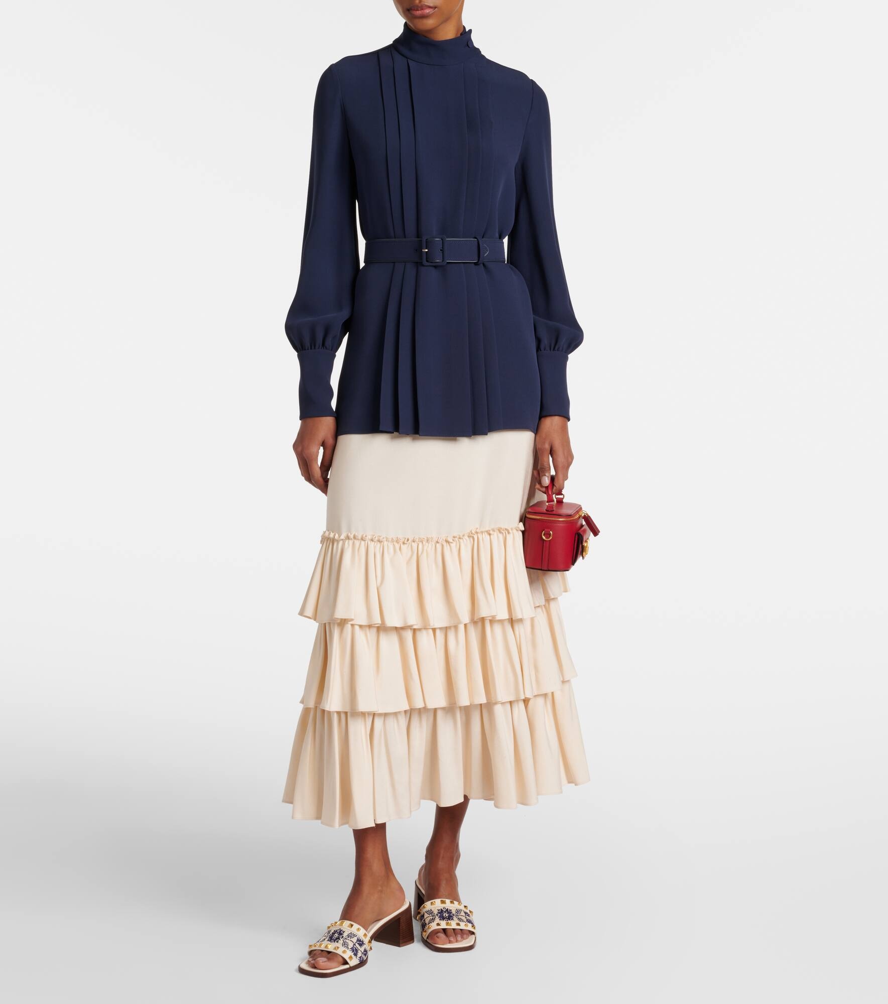 County 60 Rockstud embroidered mules - 3