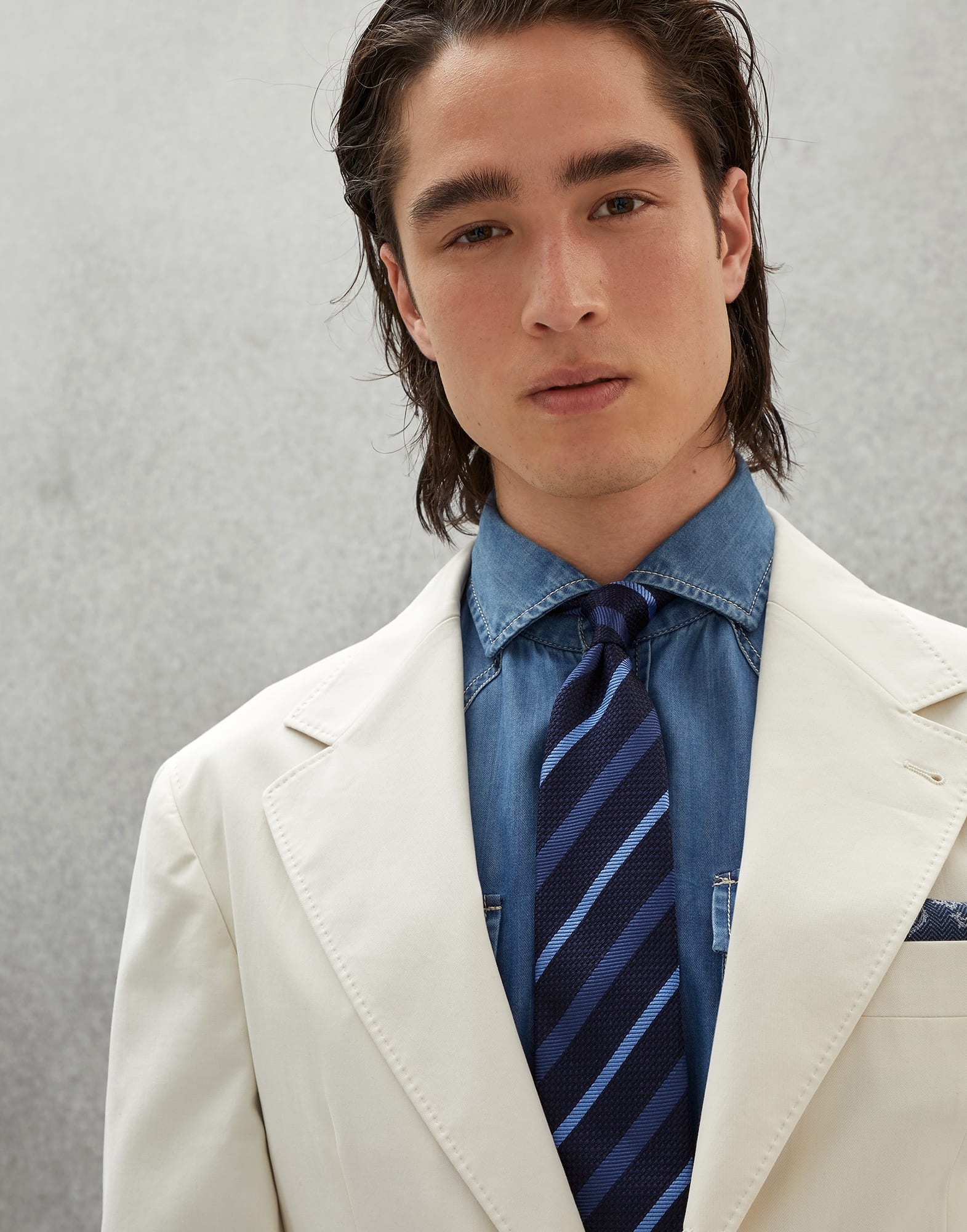 Regimental stripe silk tie - 3