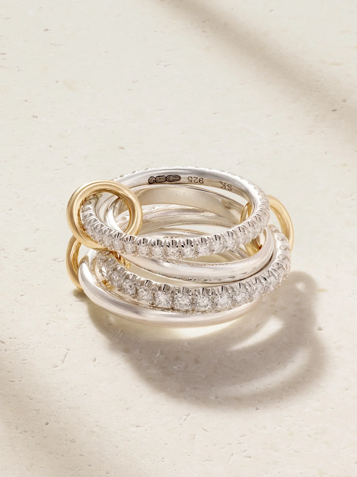 Halley Sterling Silver, 18-karat Gold And Diamond Ring - 1