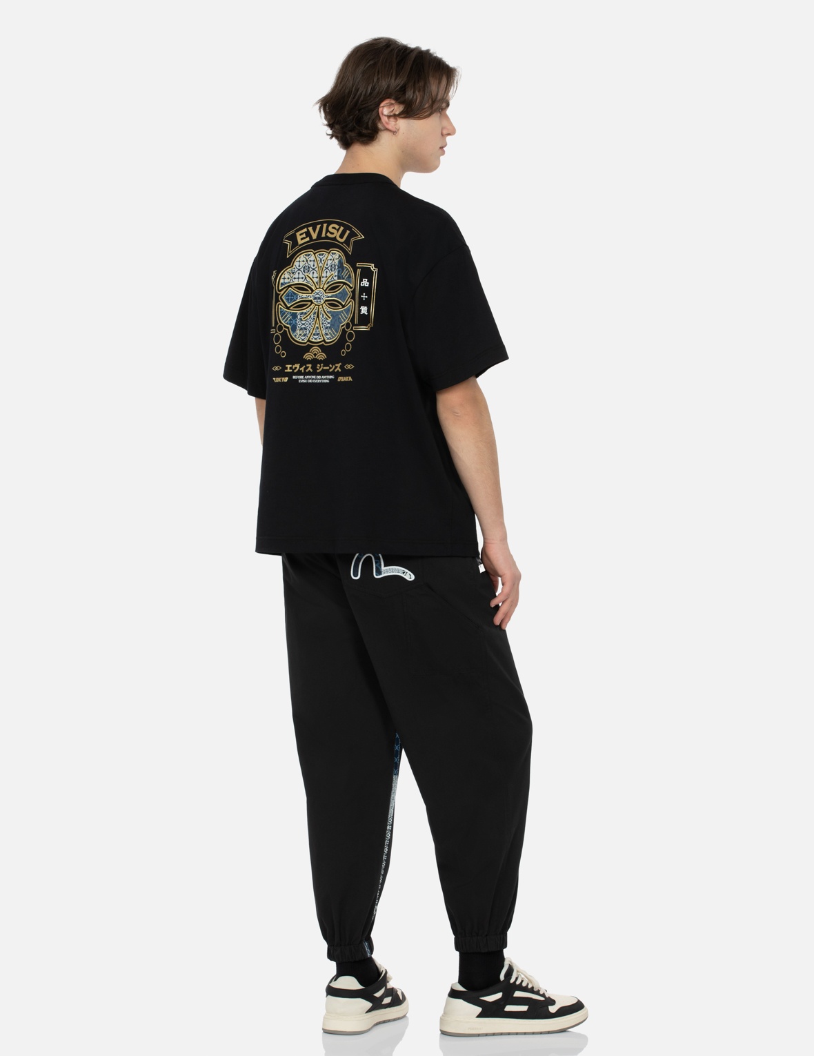 LOGO AND SEAGULL PATCHWORK APPLIQUÉ LOOSE FIT JOGGERS - 4