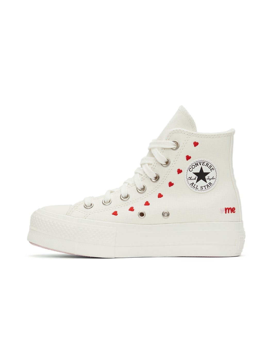 White Chuck Taylor All Star Lift High Top Sneakers - 3