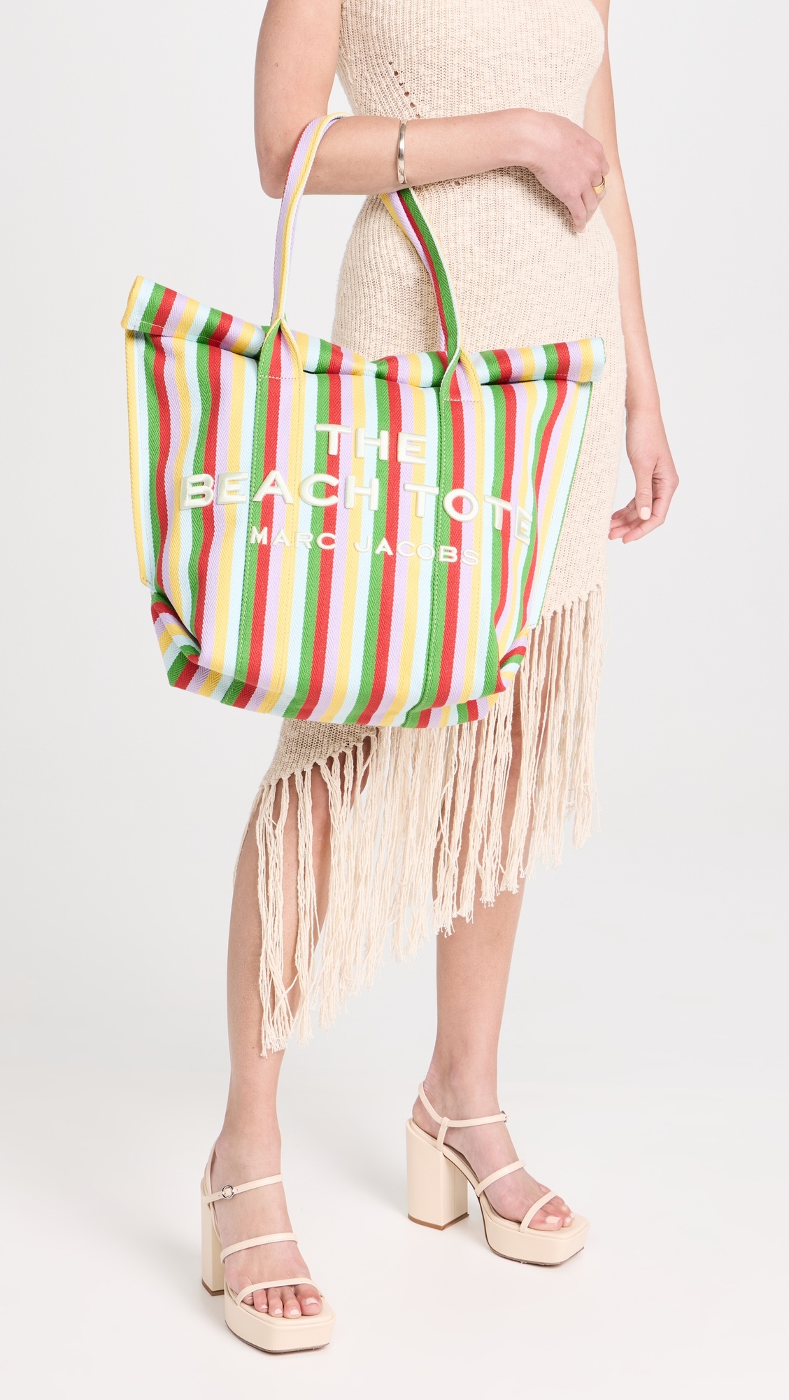 The Striped Jacquard Beach Tote Bag - 2