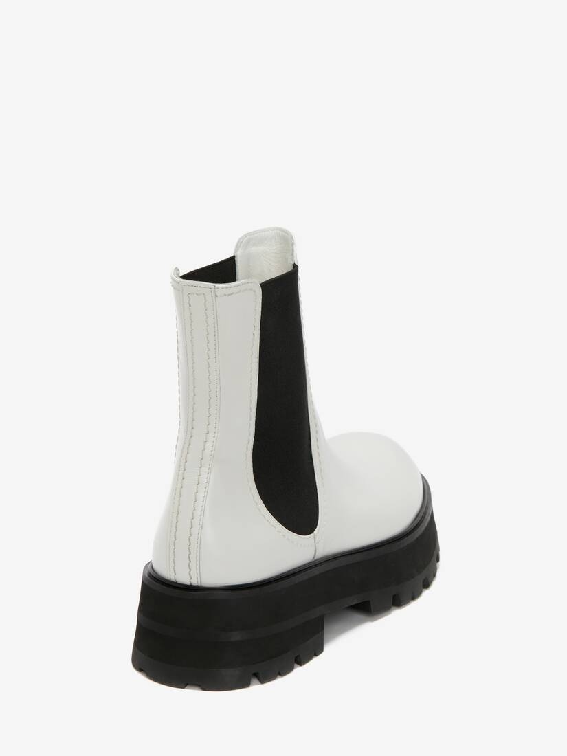 Rave Chelsea Boot in Ivory/black - 3