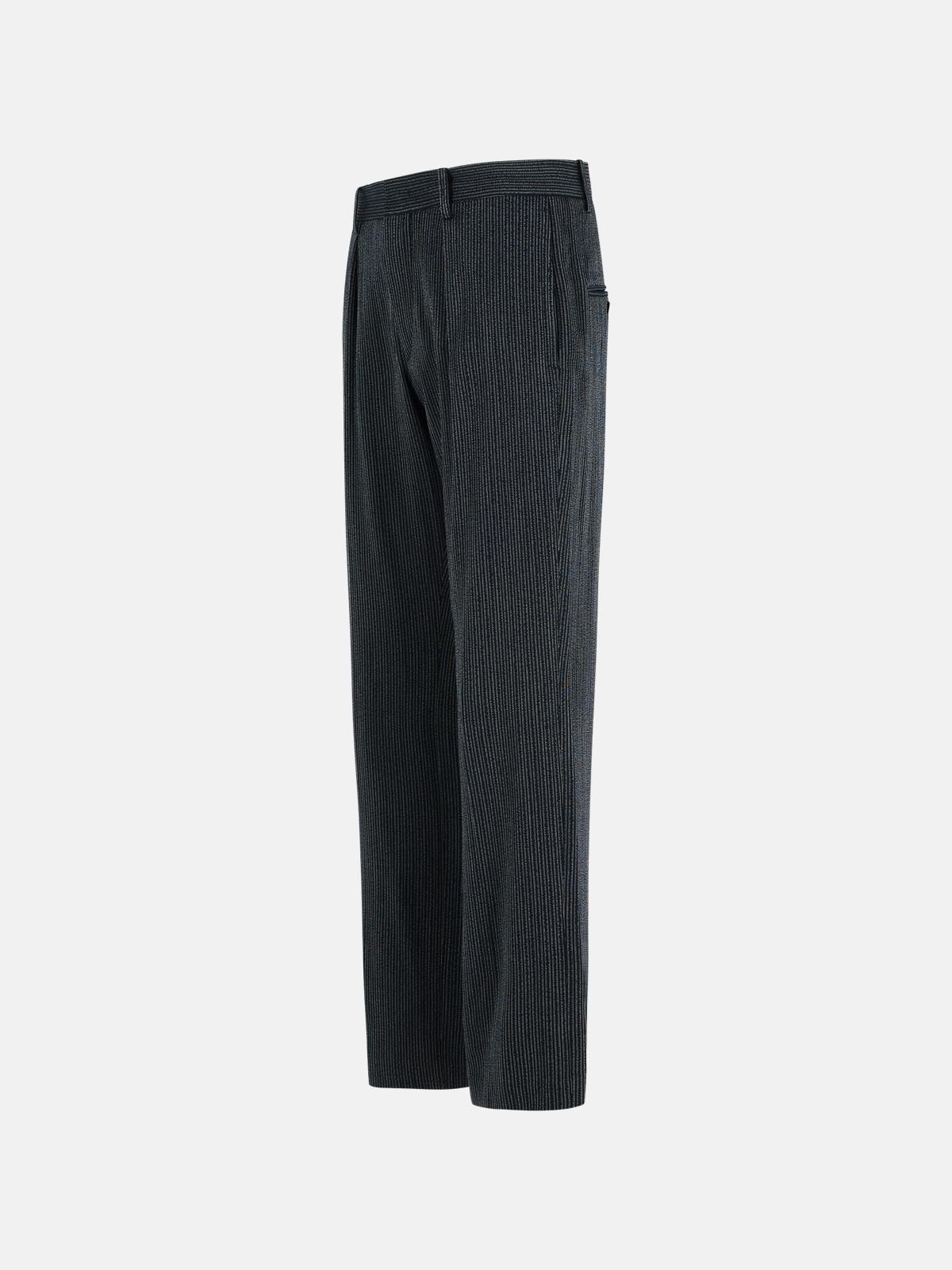 'HENDA' BLACK VIRGIN WOOL BLEND PANTS - 2