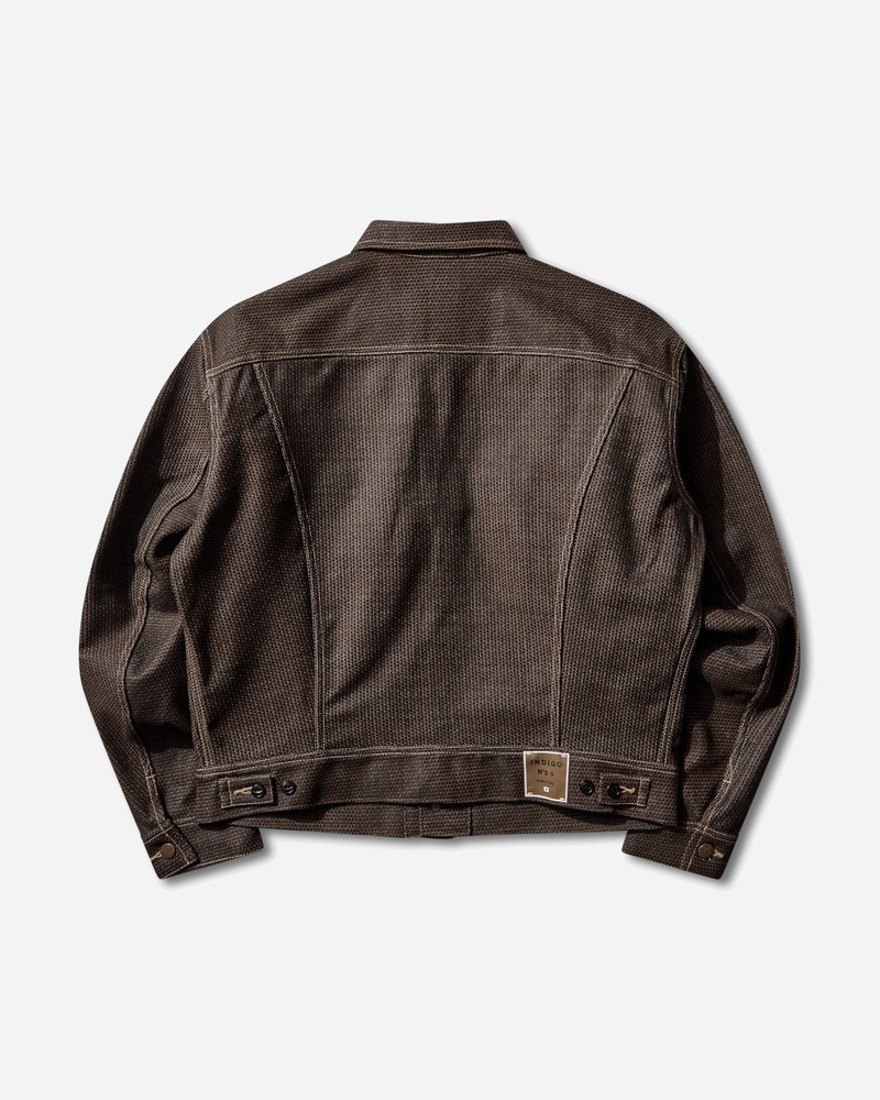 Kapital Men's Century Denim Westerner Regular Jacket (Kakishibu Dye) Persimmon / Indigo outlook