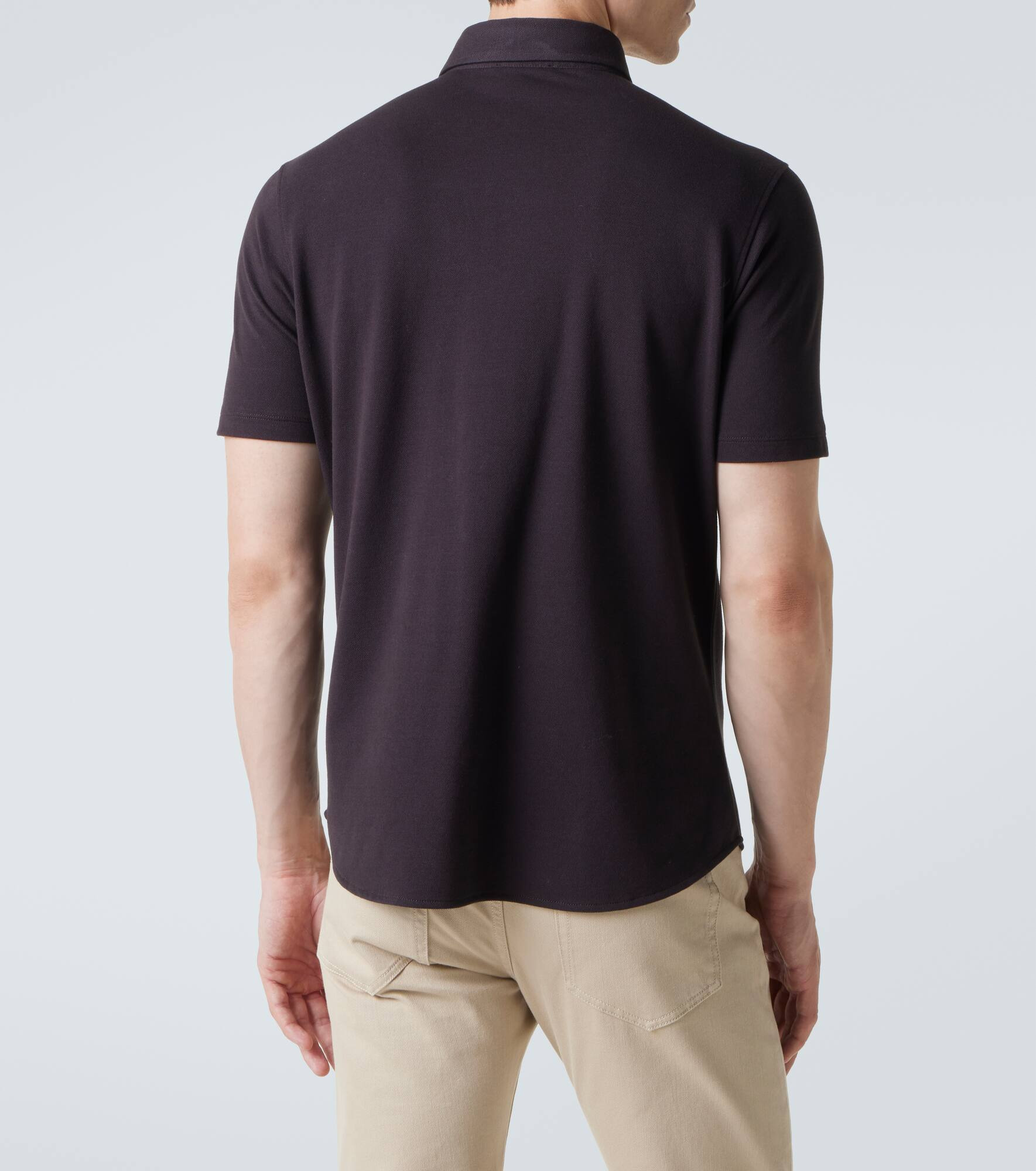 Cotton piqué polo shirt - 4