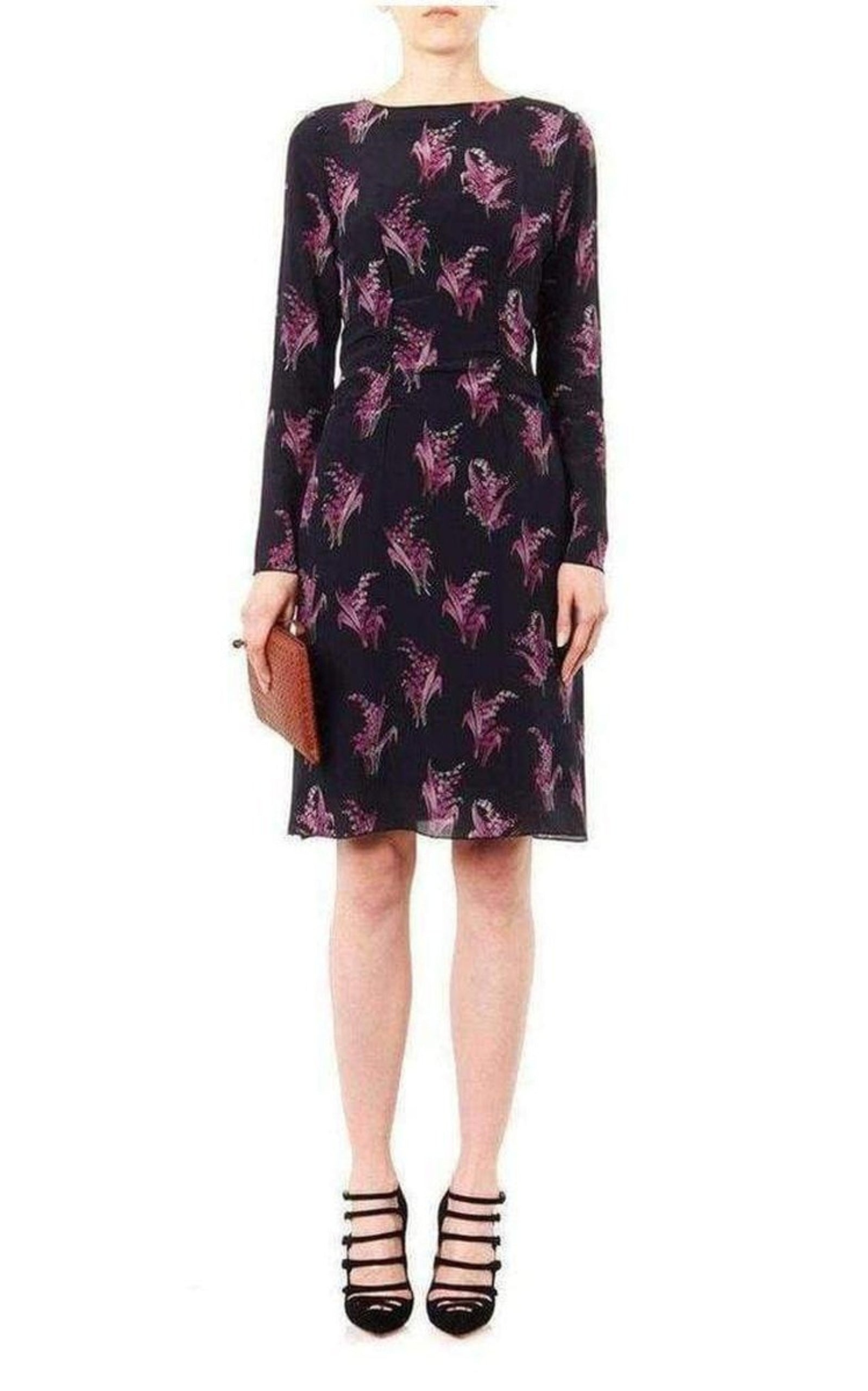 Floral Print Silk Dress - 2