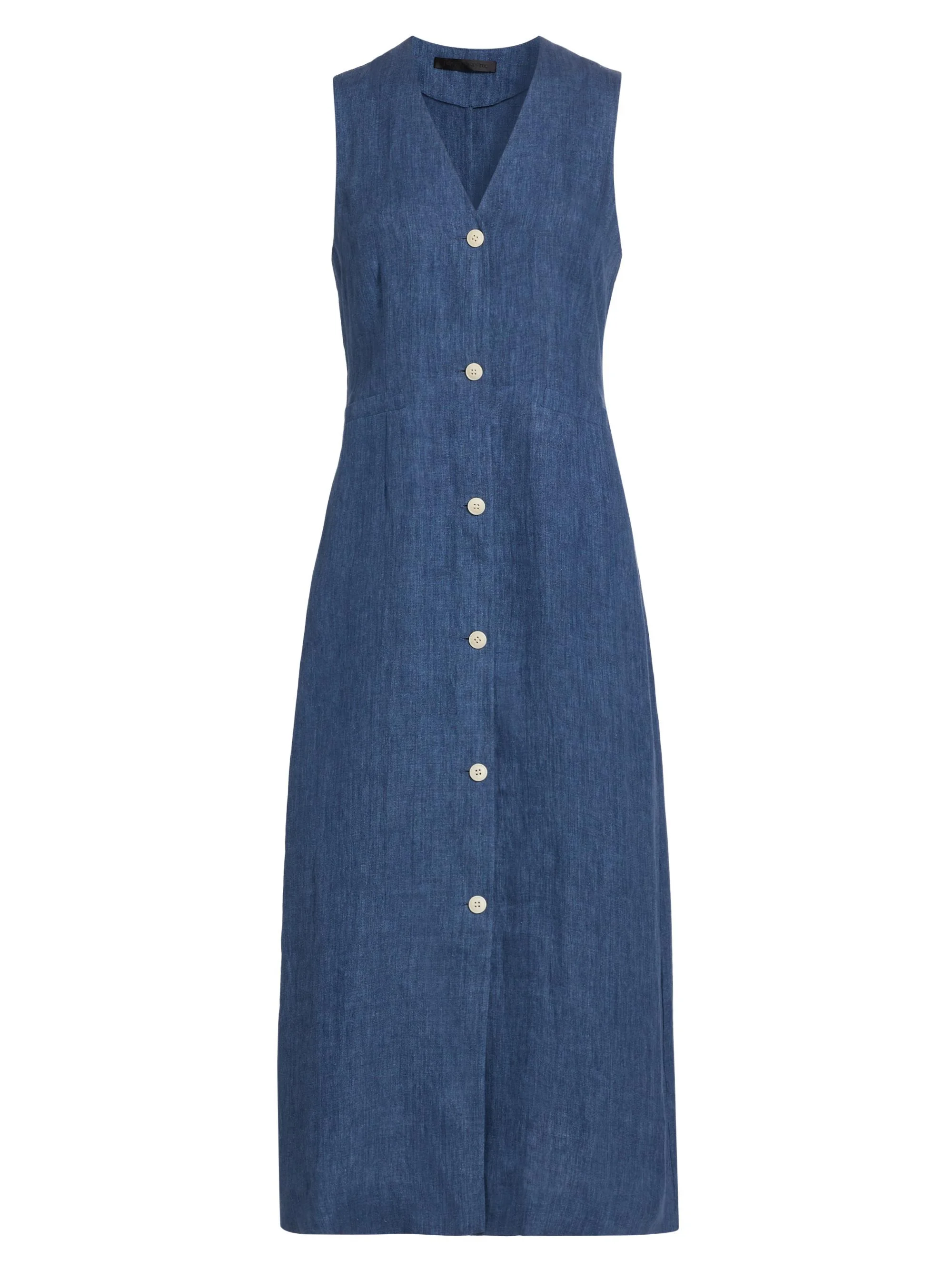 Women's Callan Linen Midi-Dress - Chambray - 1