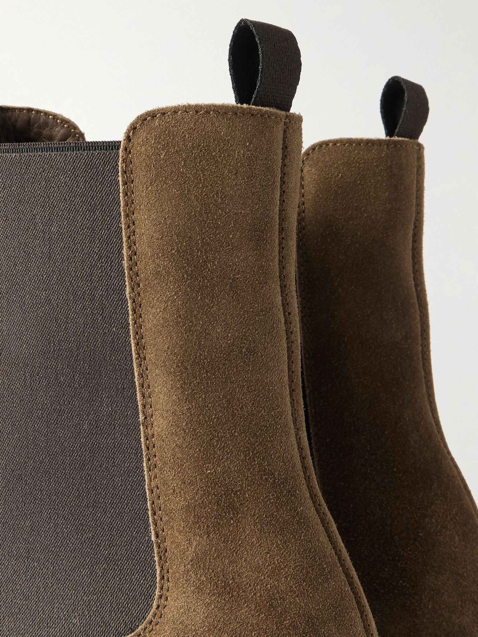 Suede Chelsea Boots Brown - 5