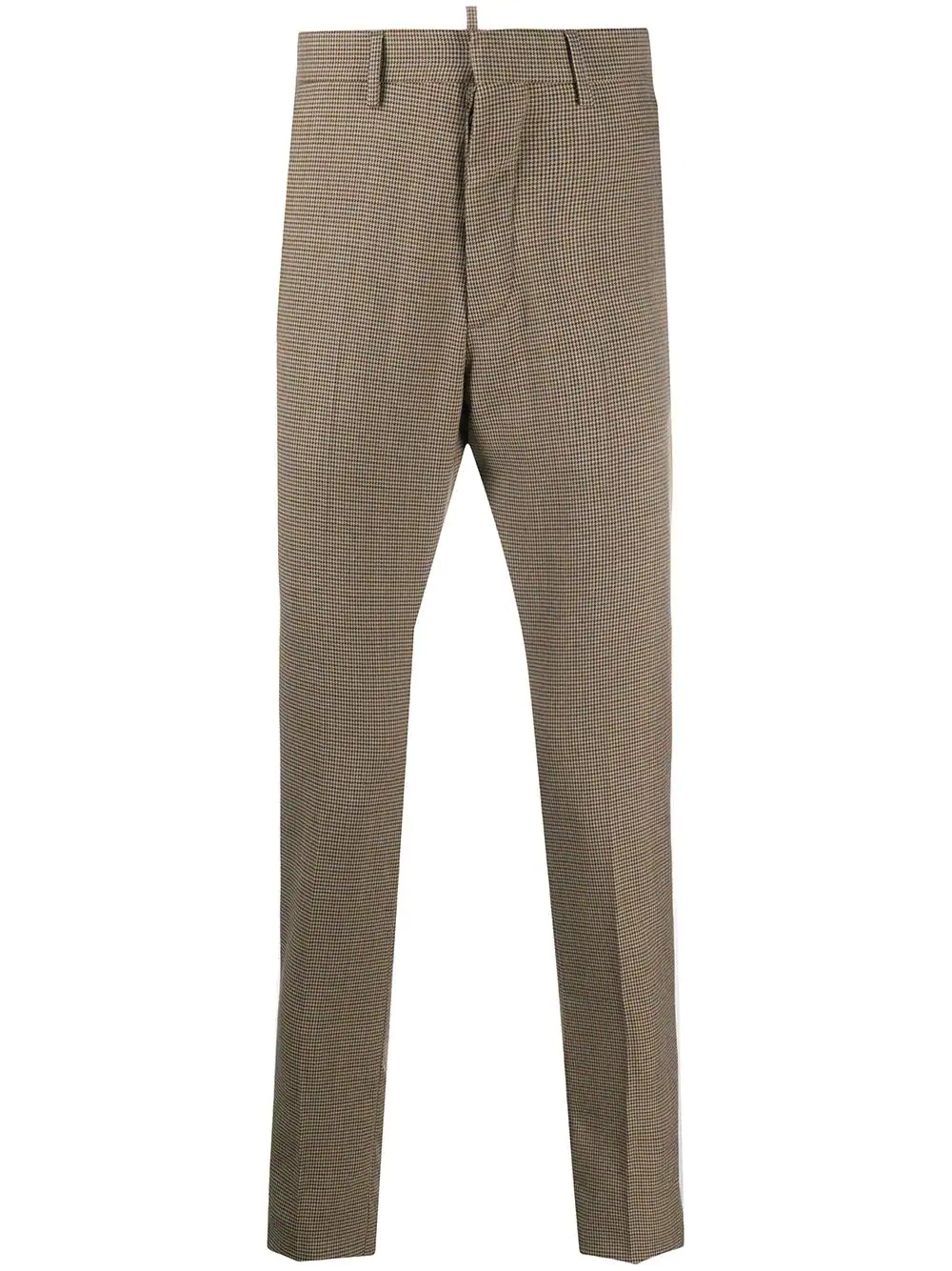 houndstooth wool trousers - 1