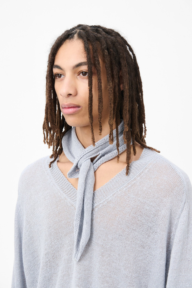 Our Legacy Miniature Scarf Powder Blue Cyclone Linen outlook