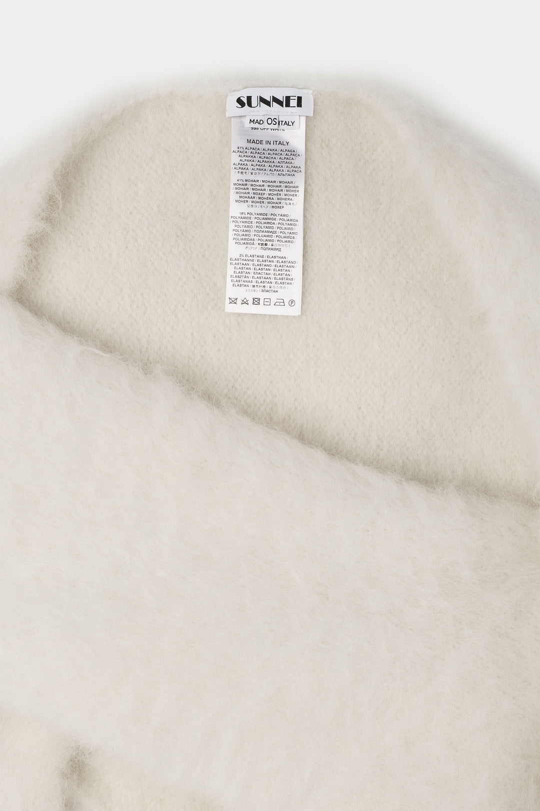 HAIRY KNIT WRAPPED TOP / off white - 4