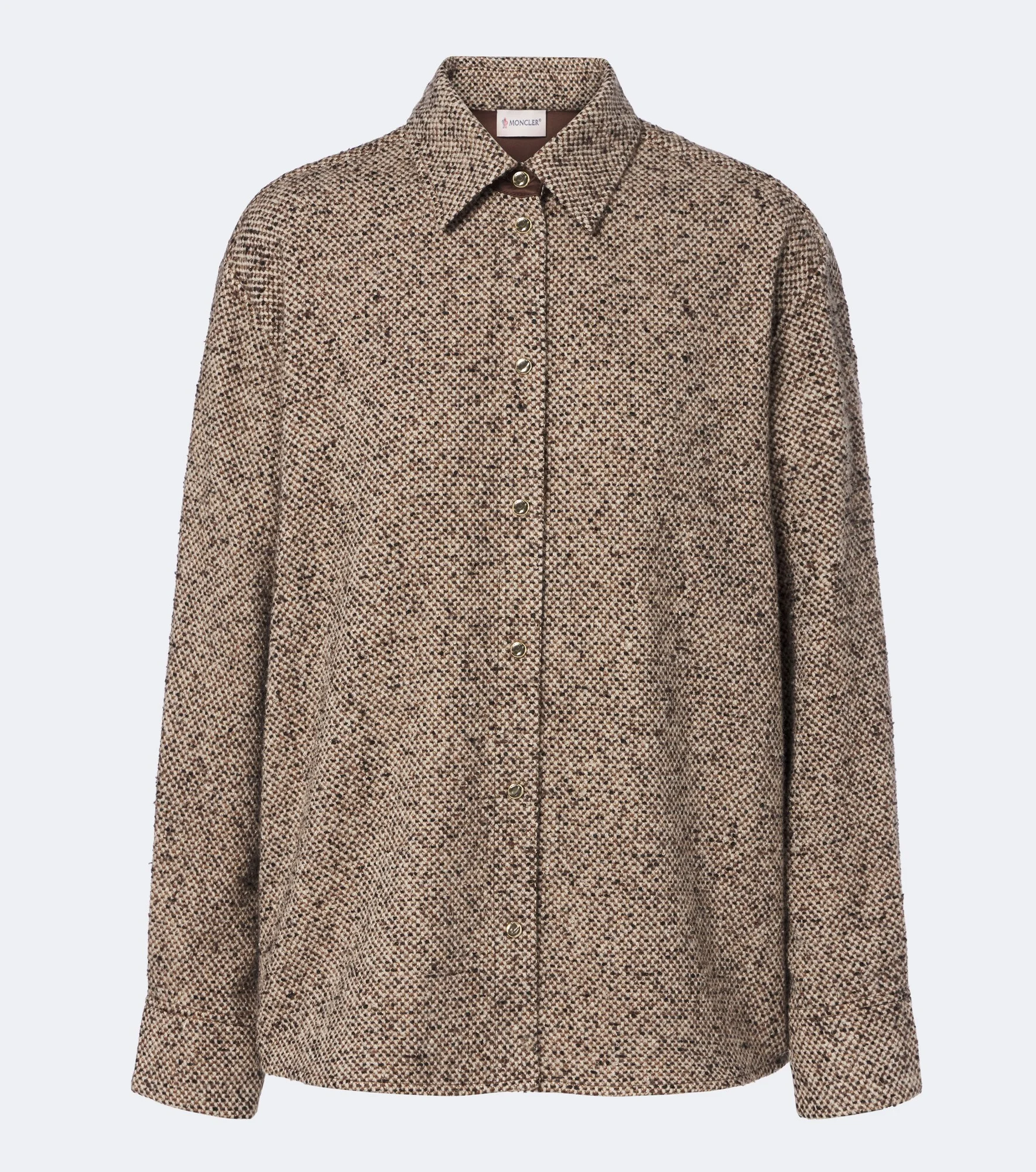 Wool-blend tweed overshirt - 1