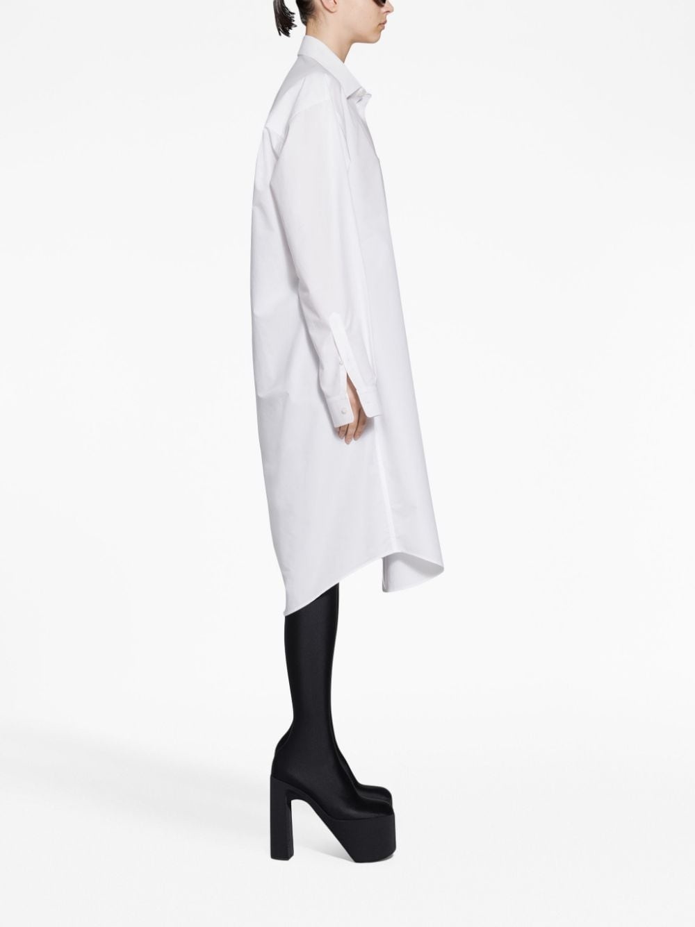 ワンピース BALENCIAGA SS23 White poplin shirt dress (746146TNM60 9000) Balenciaga White Cotton Shirt Dress - Classic Style – LOZURI®