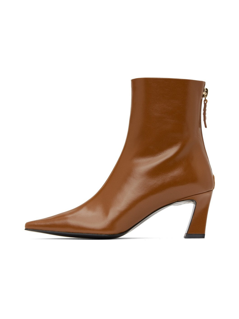 Brown Slim Lined Ankle Boots 5