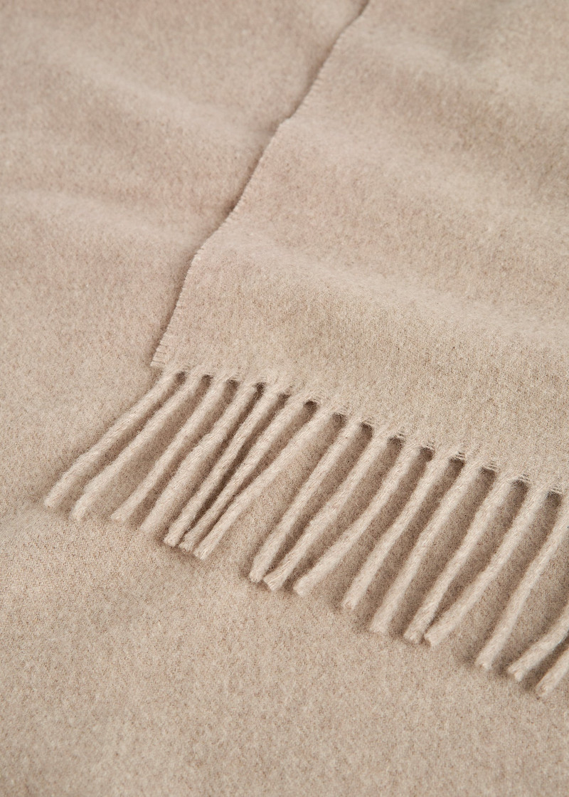 Classic wool scarf light beige mélange 7