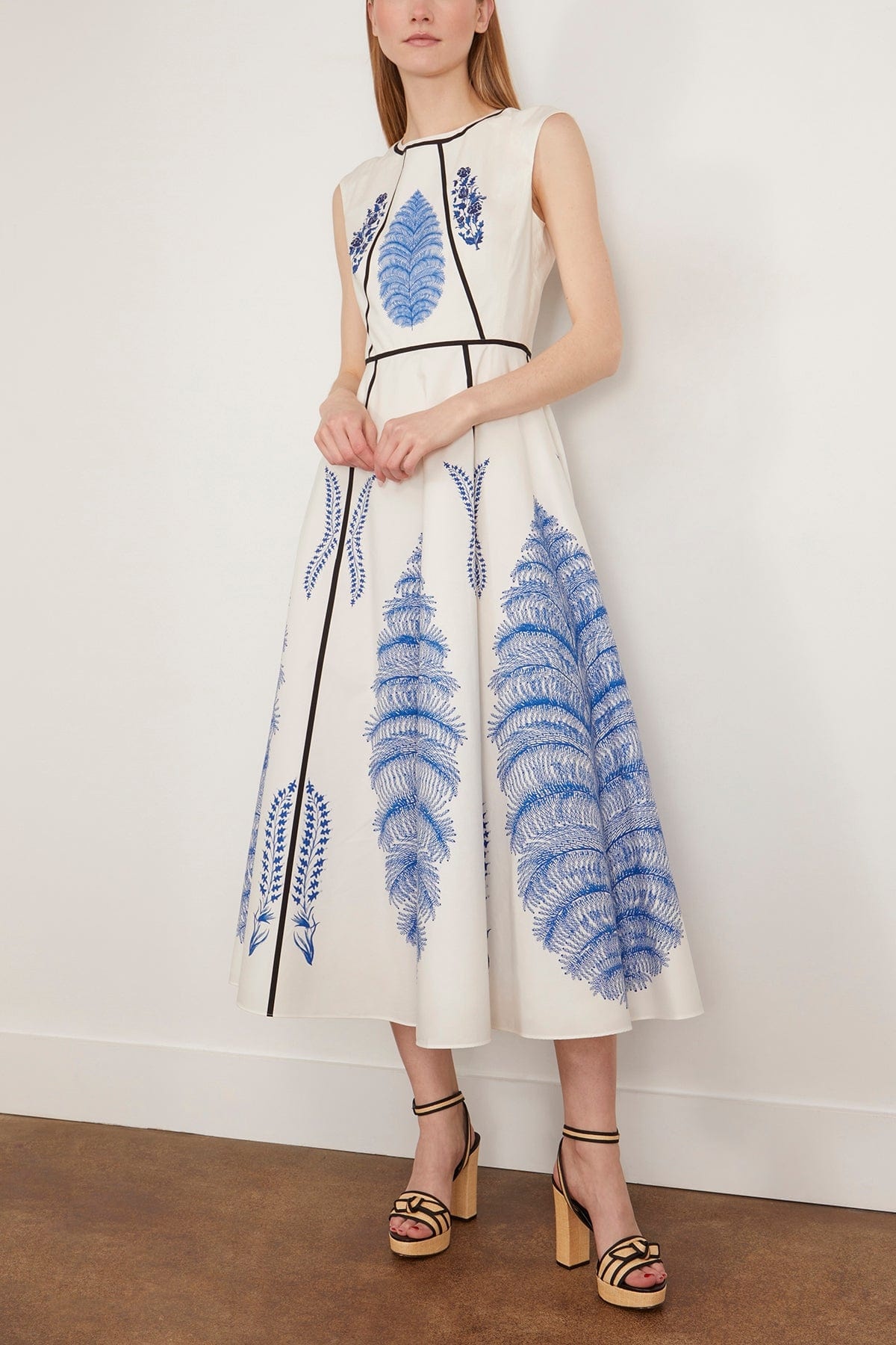 Dress in Ivory/Blue - 3