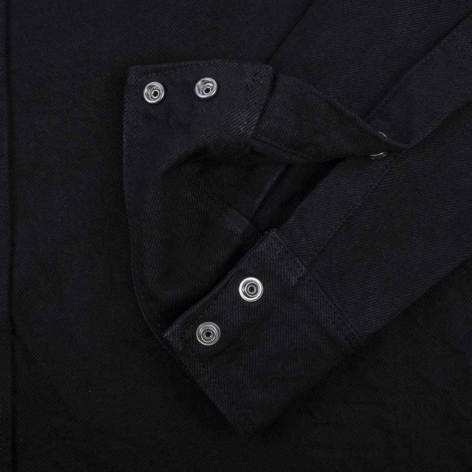 IHSH-396-BLK 13.5oz Denim Western Shirt - Black - 10