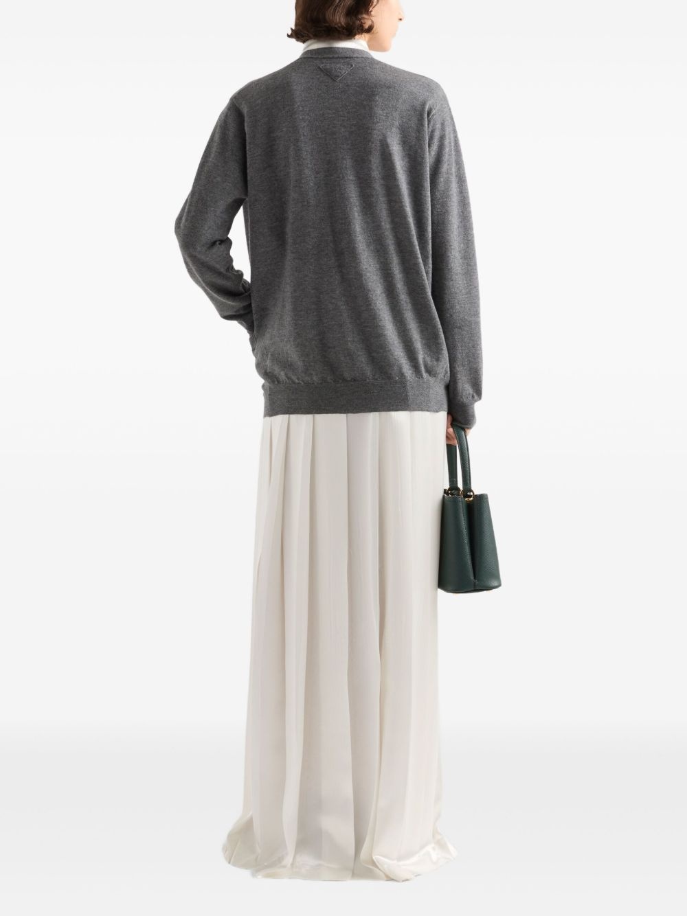 pleated satin maxi skirt - 3