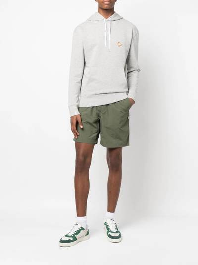 Maison Kitsuné fox-embroidered cotton hoodie outlook