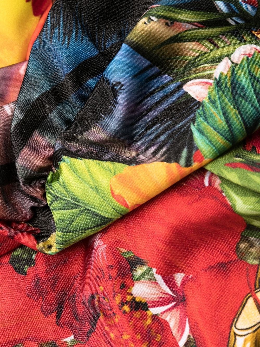 Hawaii-print mock-neck dress - 7
