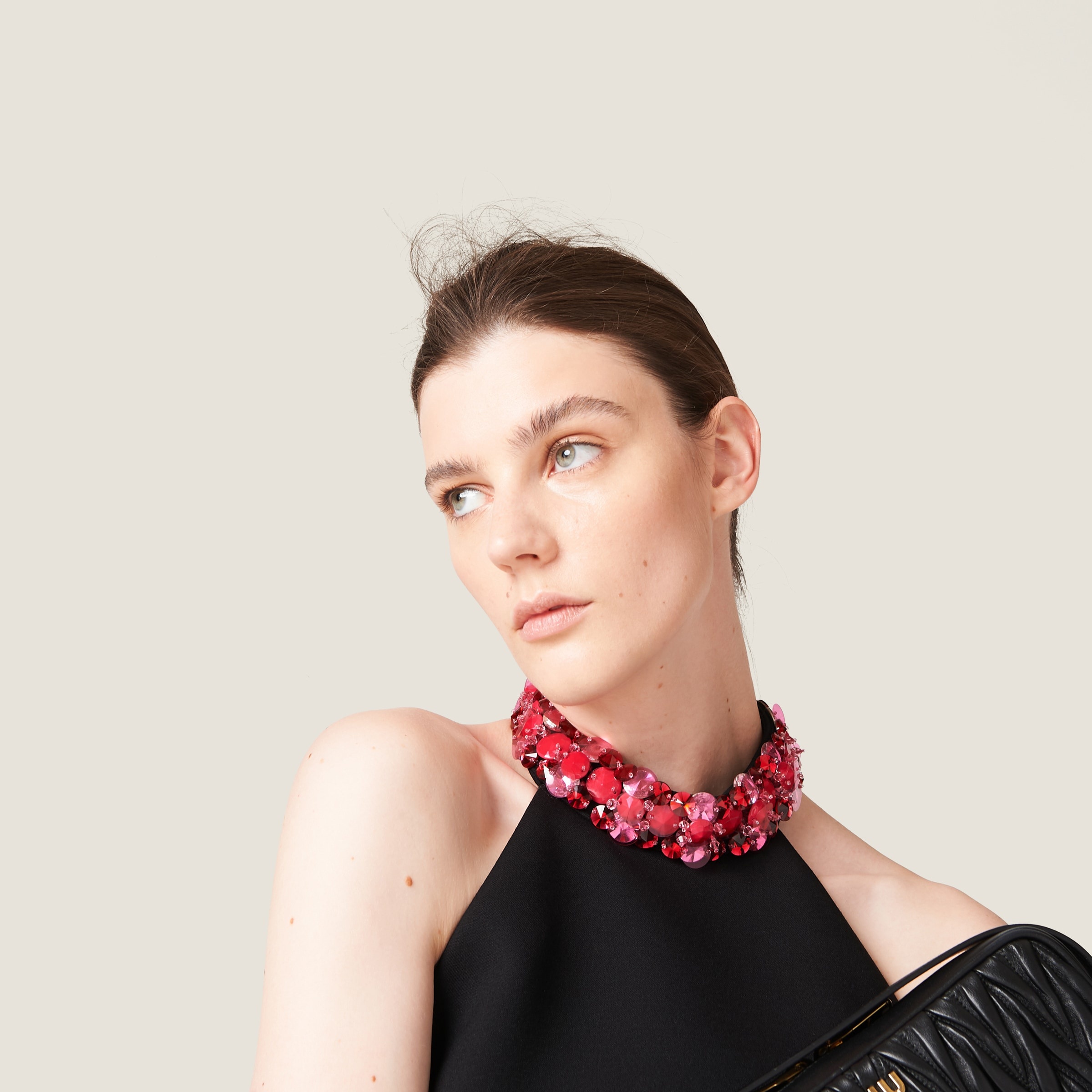 Embroidered grain de poudre dress - 4