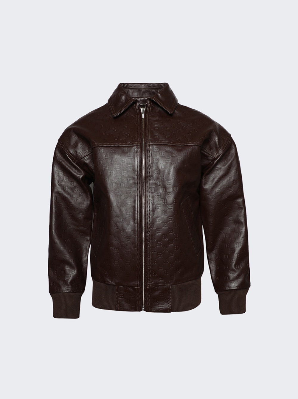 Monogram Embossed Jacket Brown - 1