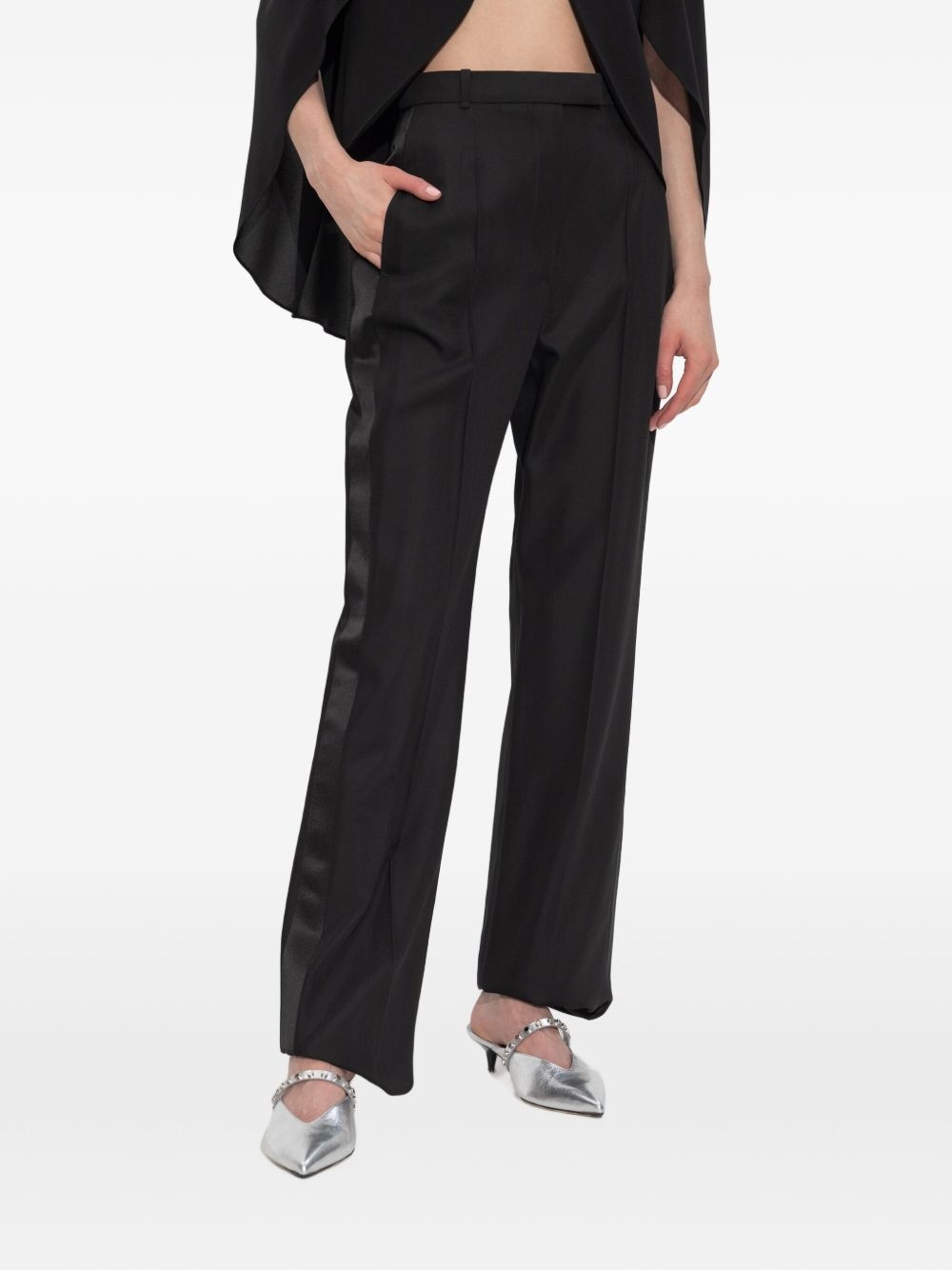 high-waisted tailored trousers - 3