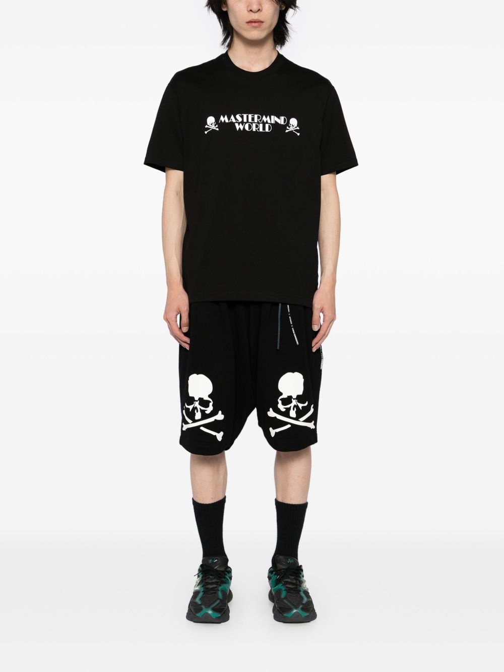 logo-print shorts - 2