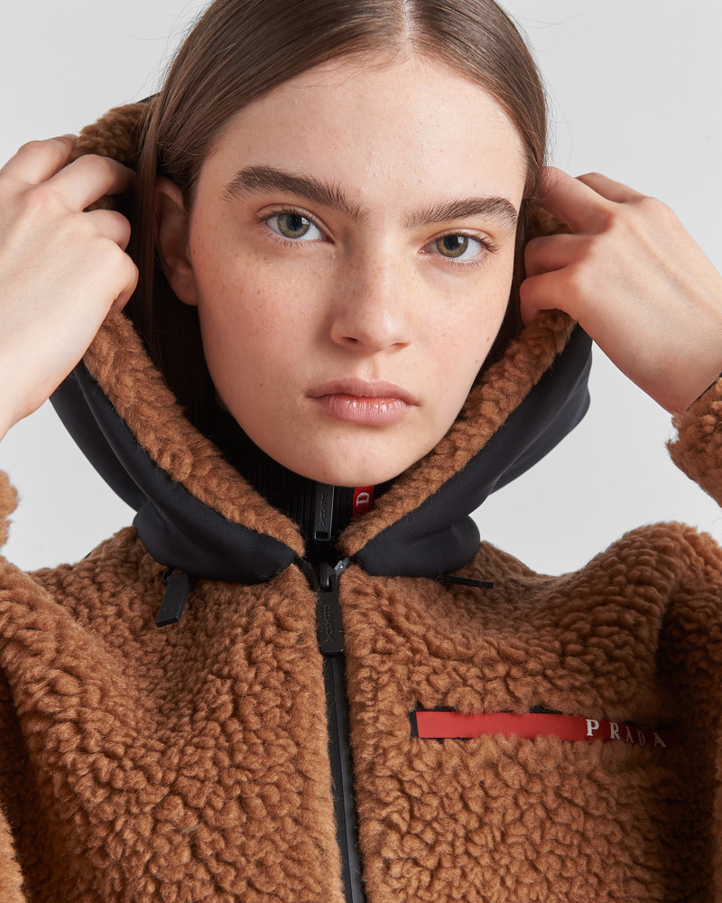 Cropped double fleece jacket 3