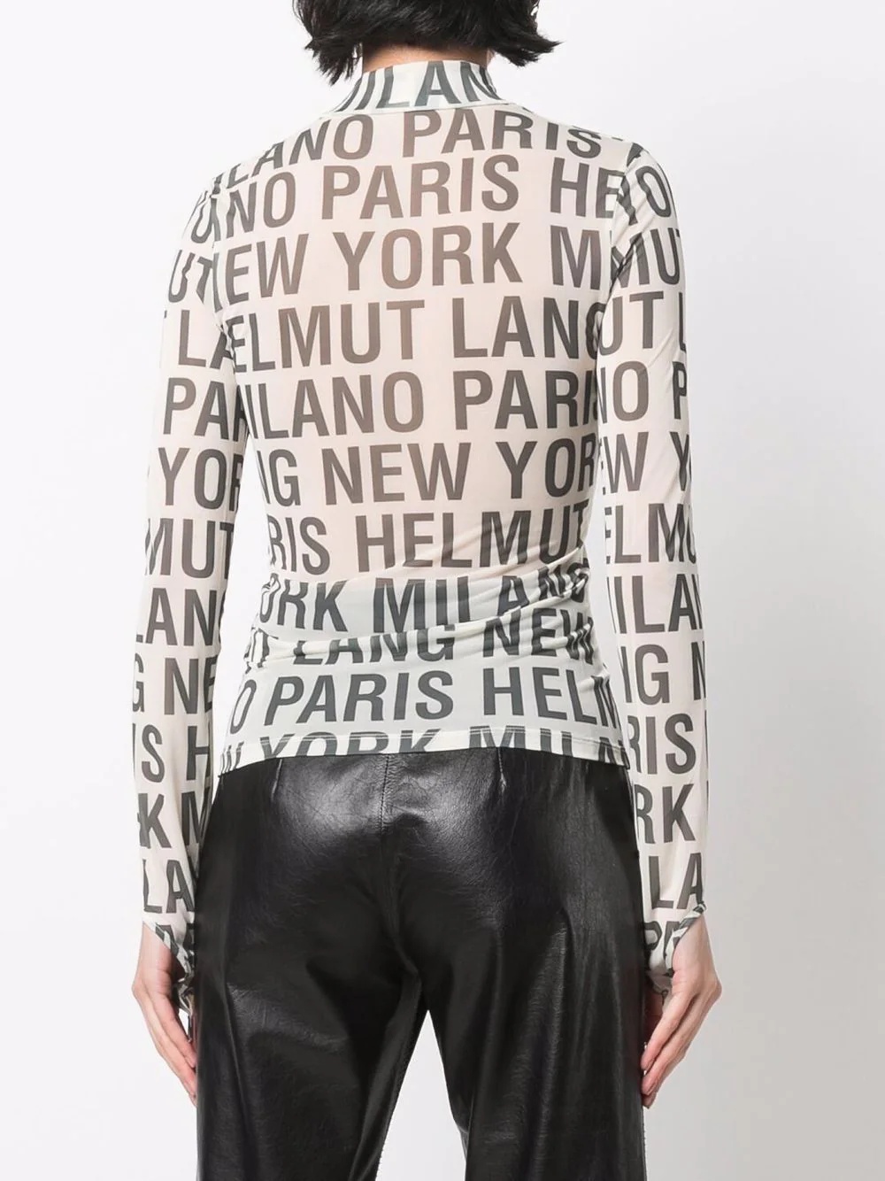 all-over logo print top - 4