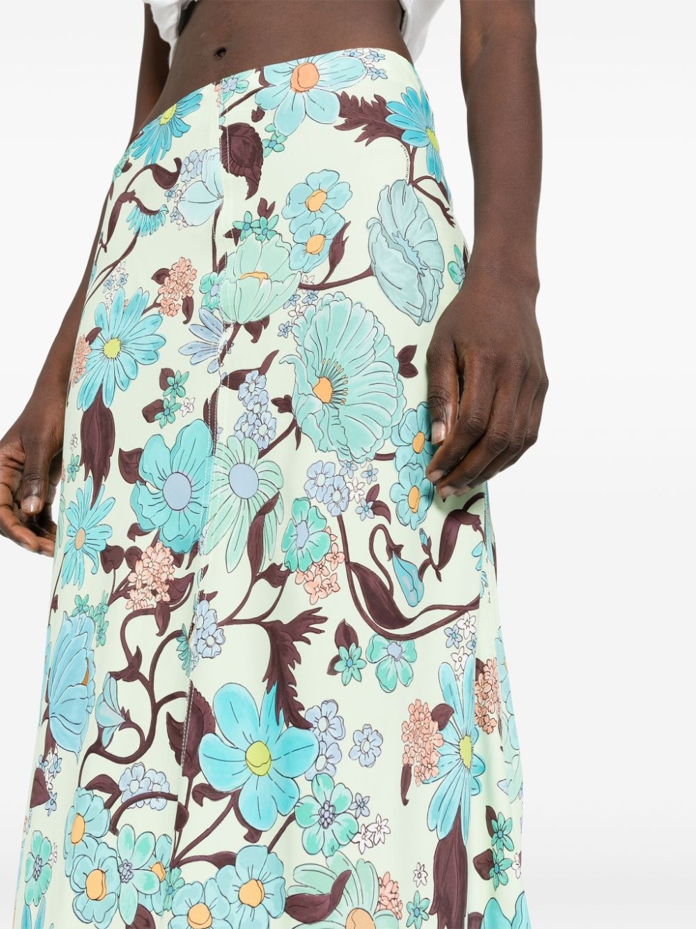 floral-print skirt - 5