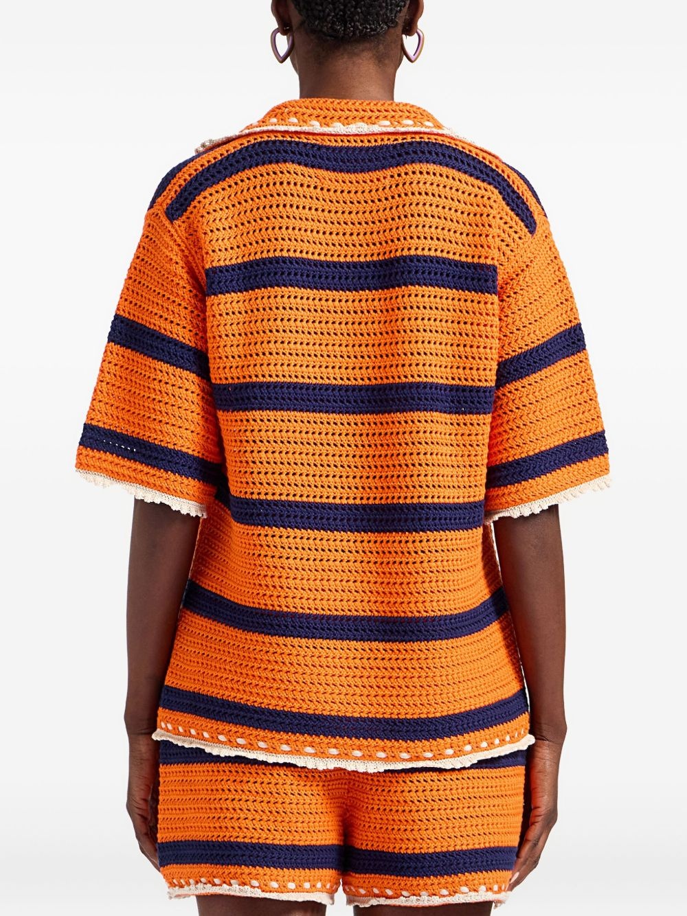 Cerere striped crochet shirt - 3