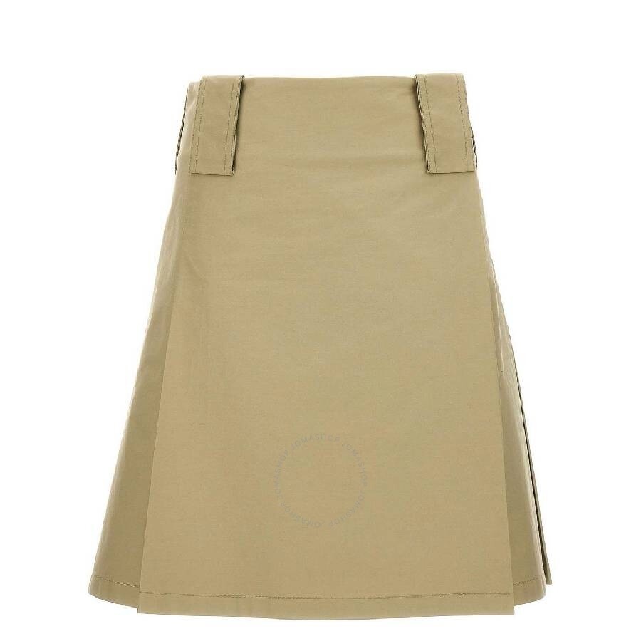 スカート BURBERRY Pleated skirt Beige 8076515 Burberry Burberry Pleat-Detail A-Line Midi Skirt | jomashop