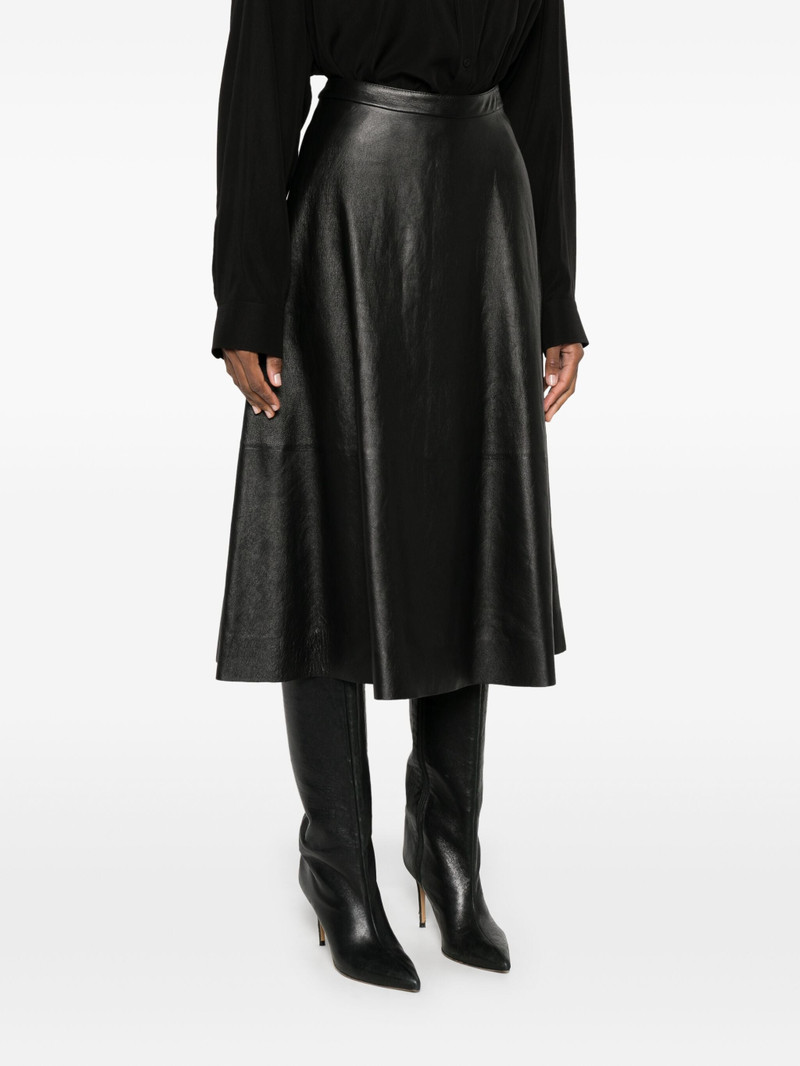 BALENCIAGA Leather Midi Skirt outlook