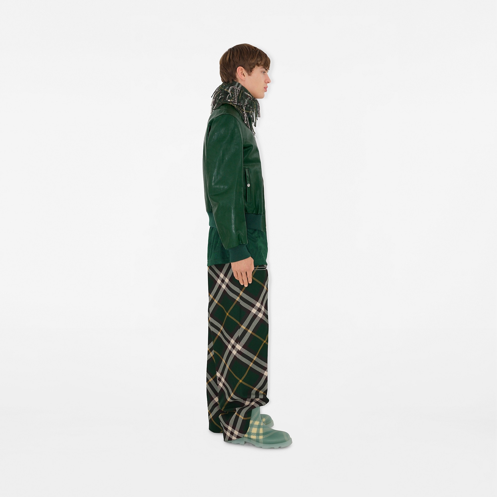 Check Wool Trousers - 3