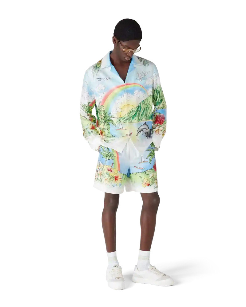 CASABLANCA Aloha Long Sleeve Silk Shirt outlook