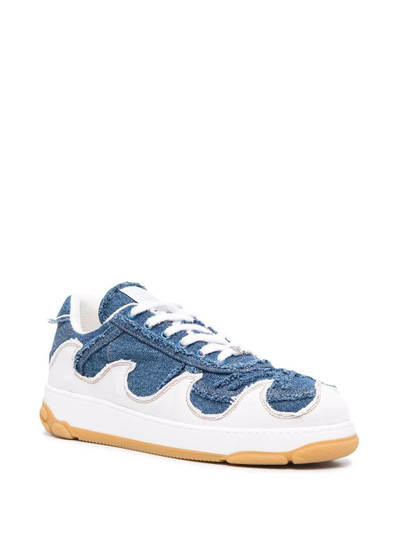 GCDS multi-panel lace-up sneakers outlook