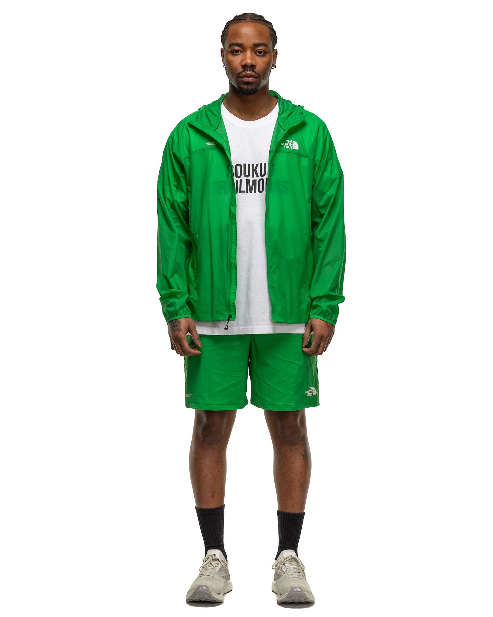 x Undercover SOUKUU Trail Run Utility 2-In-1 Shorts Fern Green - 2